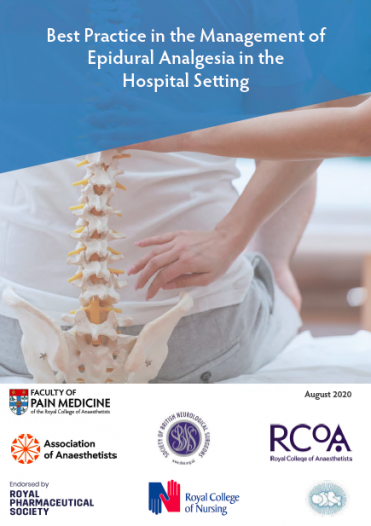 Cover image for the 2020 edition of Best practice in the management of epidural analgesia